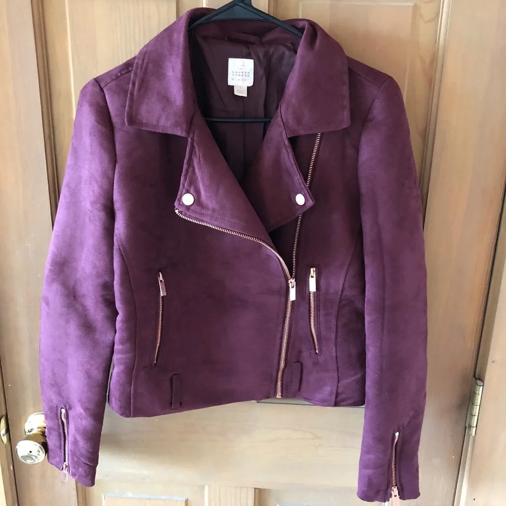 Lauren‎ Conrad Suede Moto Jacket